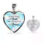 I'll Hold You In My Heart Until I Can Hold You In Heaven Heart Pendant Necklace - Heart Luxury Necklace (Silver) I'll Hold You In My Heart Until I Can Hold You In Heaven Heart Pendant Necklace - Heart Luxury Necklace (Silver)