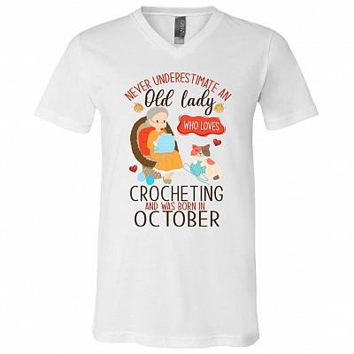 10 t, White, V-Neck T-Shirt