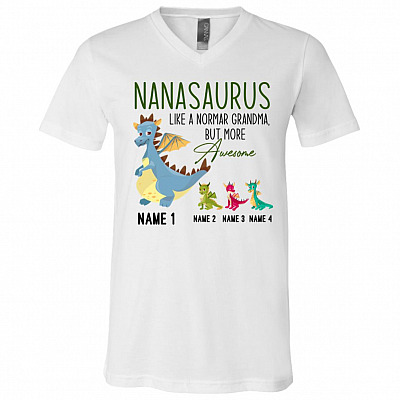 Personalized tee, White, V-Neck T-Shirt