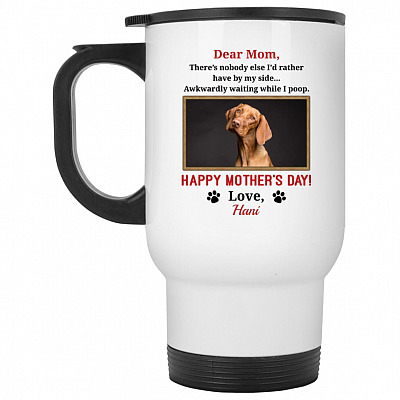 14 oz. White Travel Mug