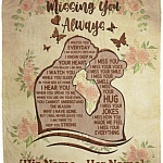 Personalized Missing, White, Cozy Plush Fleece Blanket - 50x60