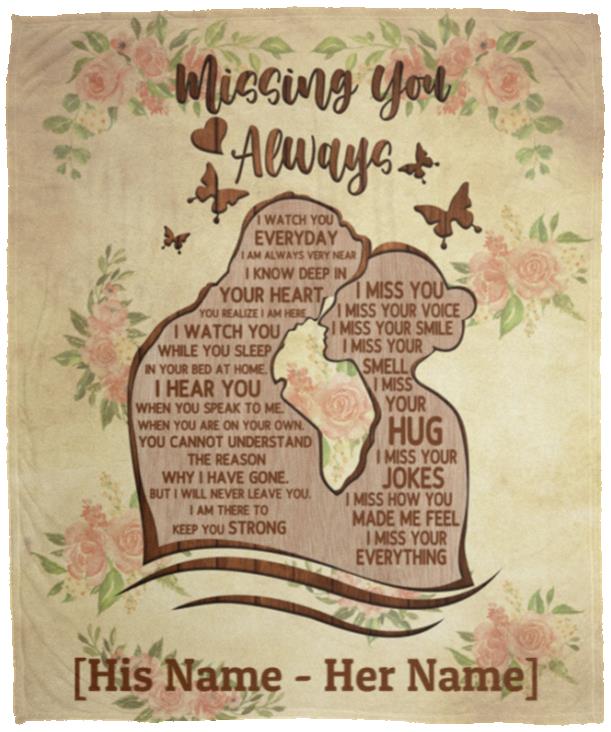 Personalized Missing, White, Cozy Plush Fleece Blanket - 50x60