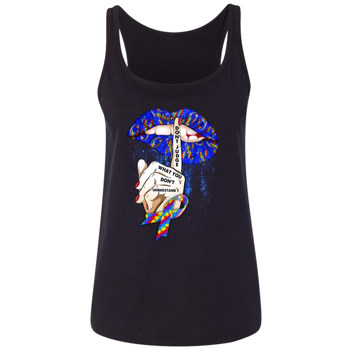 Don't Judge What You Don't Understand ank, Black, Ladies Tank Top