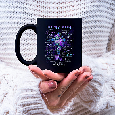 Alternative view of To My Mom I'm So Grateful God Chose You to Give Me Birth Mug-Beer Stein-Water Bottle-Color Changing Mug