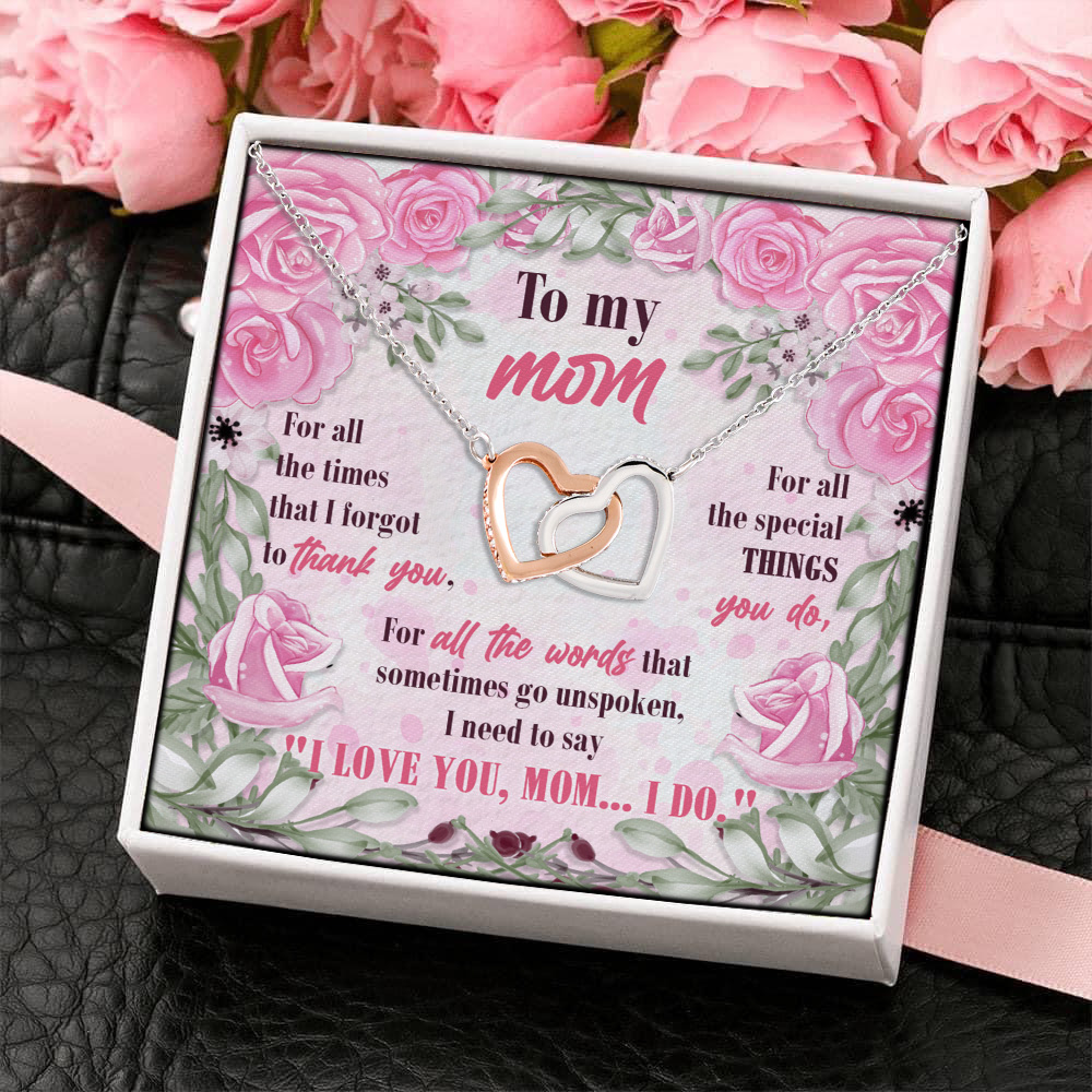 6KNG. thank mom Interlocking Hearts Necklace 4