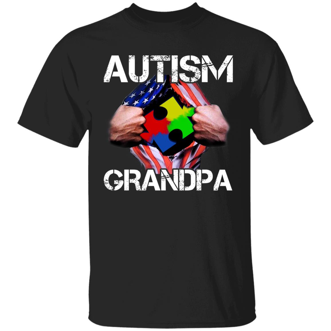 Autism Grandpa T-Shirt, Black, Unisex T-Shirt Autism Grandpa T-Shirt, Black, Unisex T-Shirt