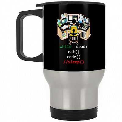 14 oz. Silver Travel Mug