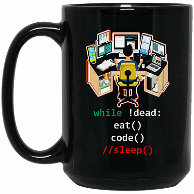 15 oz. Black Mug