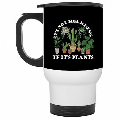 14 oz. White Travel Mug