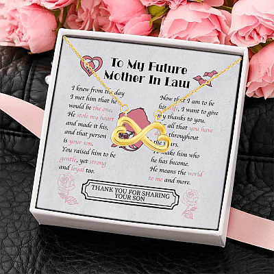 To My Future Mother In Law I Knew From The Day I Met Him Infinity Heart Pendant Necklace