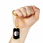 I Can Do All Thing Through Christ Who Strengthens Me Baseball Dog Tag Pendant Necklace - Dog Tag (Gold Plated)