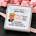 1UT. You're A Great Mom Interlocking Hearts Necklace 4