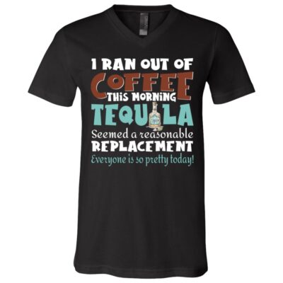 Tequila Tshirt, Black, V-Neck T-Shirt