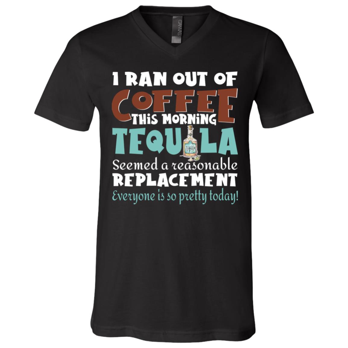 Tequila Tshirt, Black, V-Neck T-Shirt