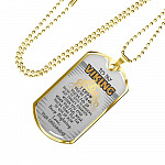 To My Viking I Know You're Tired You're Fed Up Keep Fighting Love Your Shieldmaiden Dog Tag Pendant Necklace - Dog Tag (Gold Plated)