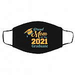 Proud Mom Of The 2021, Black, Cloth Face Cover – Medium/Large