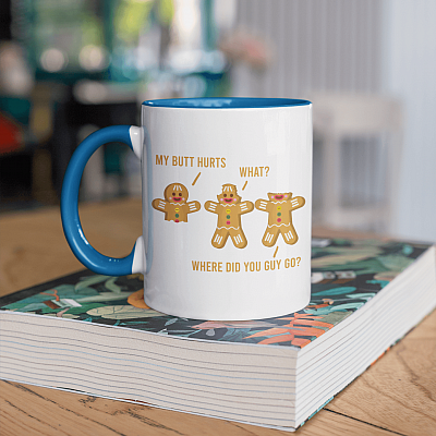 Alternative view of My Butt Hurts Gingerbread Christmas Accent Mug