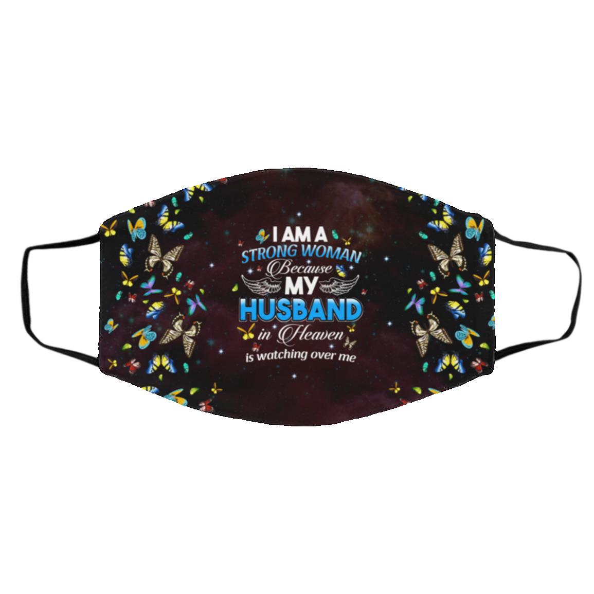 I Am A Strong Woman, White, Cloth Face Cover – Medium/Large