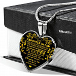 To My Daughter In Law I Did Not Get To Choose You That Honor Was Our Son's Heart Pendant Necklace - Heart Luxury Necklace (Silver)