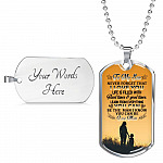 Mom To My Son Never Forget that I Love You Life Is Filled with Hard Times Dog Tag Pendant Necklace - Dog Tag (Silver)
