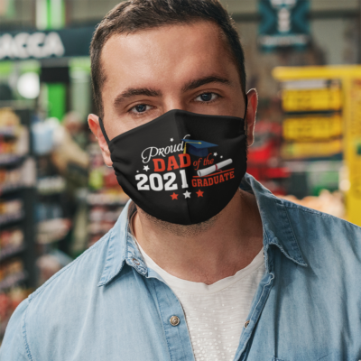 Alternative view of Proud Dad of the 2021 Graduate Washable Reusable Face Mask - Class of 2021 Family Mask