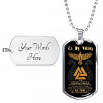To My Viking I Know You're Tired You're Fed Up Keep Fighting Love Your Shieldmaiden Dog Tag Pendant Necklace - Dog Tag (Silver)
