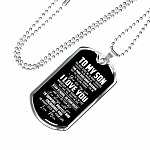 Mom To My Son You Have Given Me so Many Reasons to Be Proud of The Man Dog Tag Pendant Necklace - Dog Tag (Silver)
