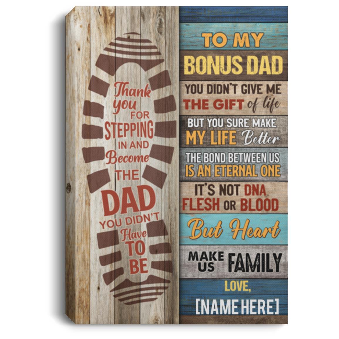 Personalized To My Canvas, White, 0.75'' Framed Canvas