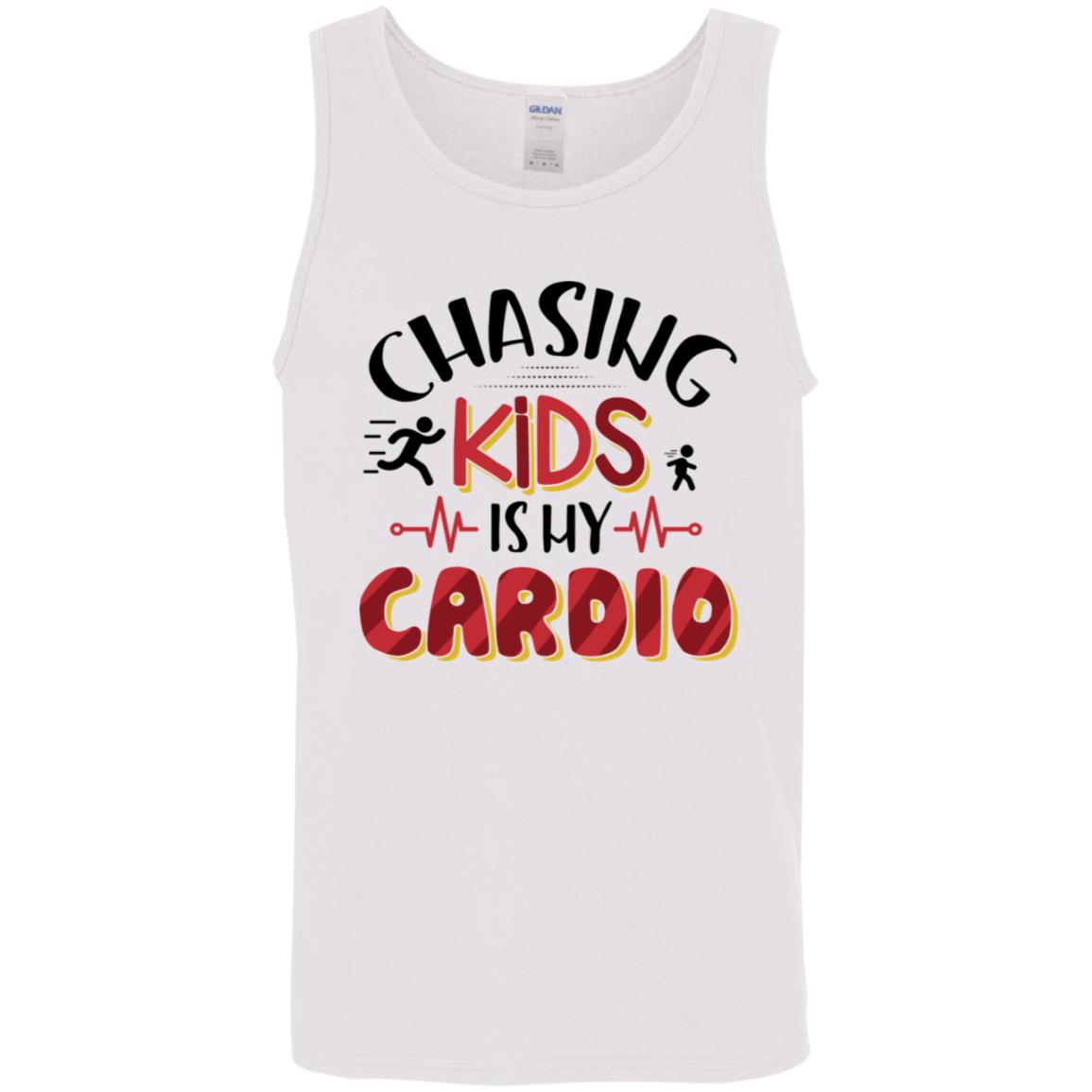 Chasing Tank Top, White, Unisex Tank Top