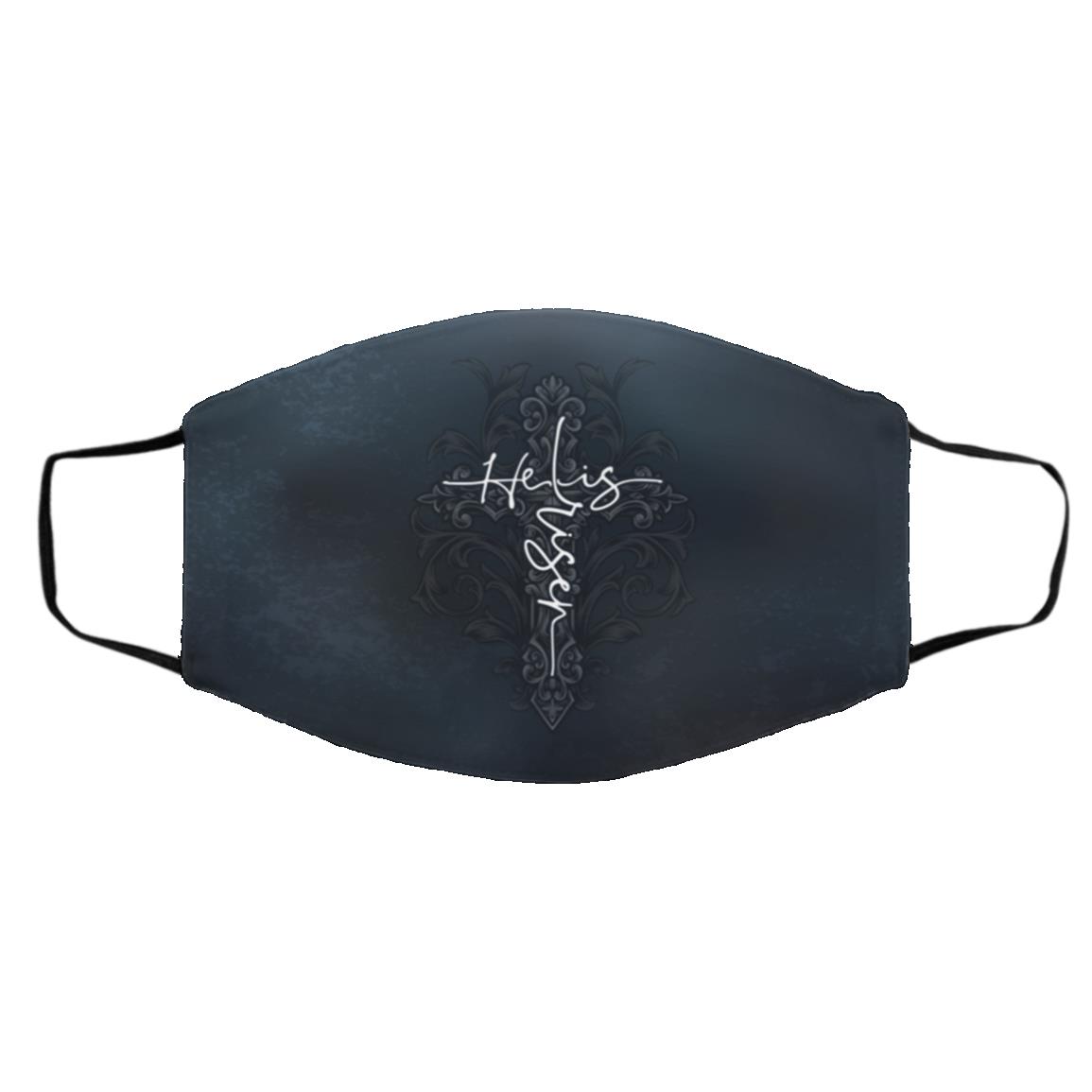 He Is Risen Cross, White, Cloth Face Cover – Medium/Large