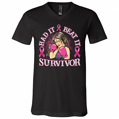 Had It Beat It, Black, V-Neck T-Shirt