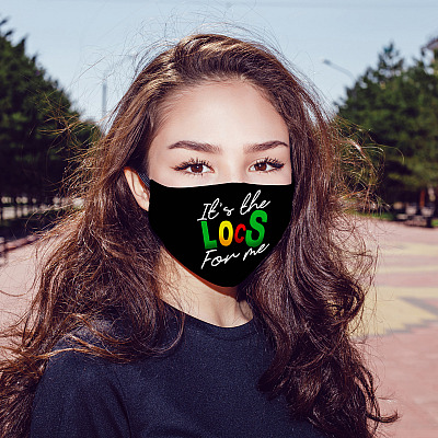 Alternative view of It's The Loc-s For Me Washable Reusable Custom - Printed Cloth Face Mask Cover - Cool Black Women Mask