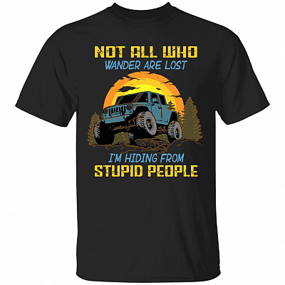 wander shirt, Black, Unisex T-Shirt