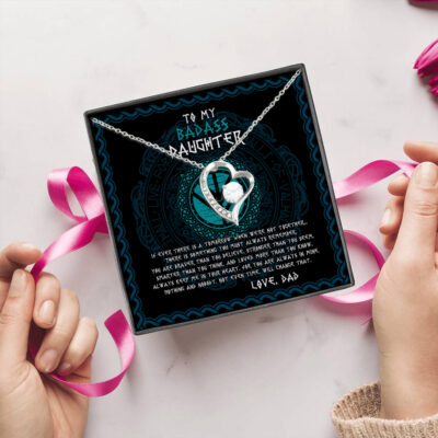 Alternative view of Viking Dad To My Badass Daughter If Ever There Is Tomorrow When We're Not Together Forever Love Necklace