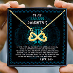 Viking Dad To My Badass Daughter If Ever There Is Tomorrow When We're Not Together Infinity Heart Necklace