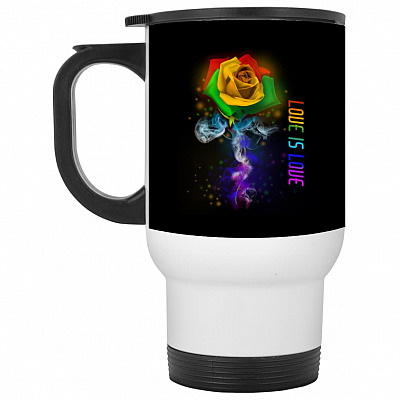 14 oz. White Travel Mug