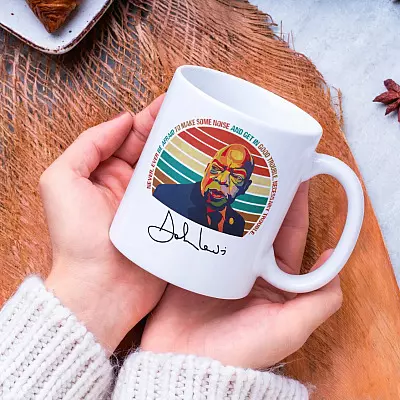 Alternative view of Never Ever Be Afraid to Make Some Noise and Get in Good Trouble Necessary Trouble Vintage Ceramic Coffee Mug