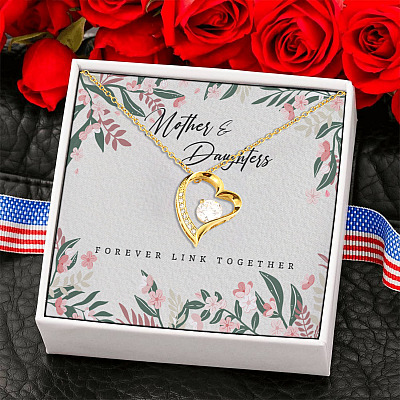 Alternative view of Mother and Daughters Forever Link Together Forever Love Pendant Necklace