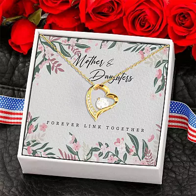 Alternative view of Mother and Daughters Forever Link Together Forever Love Pendant Necklace