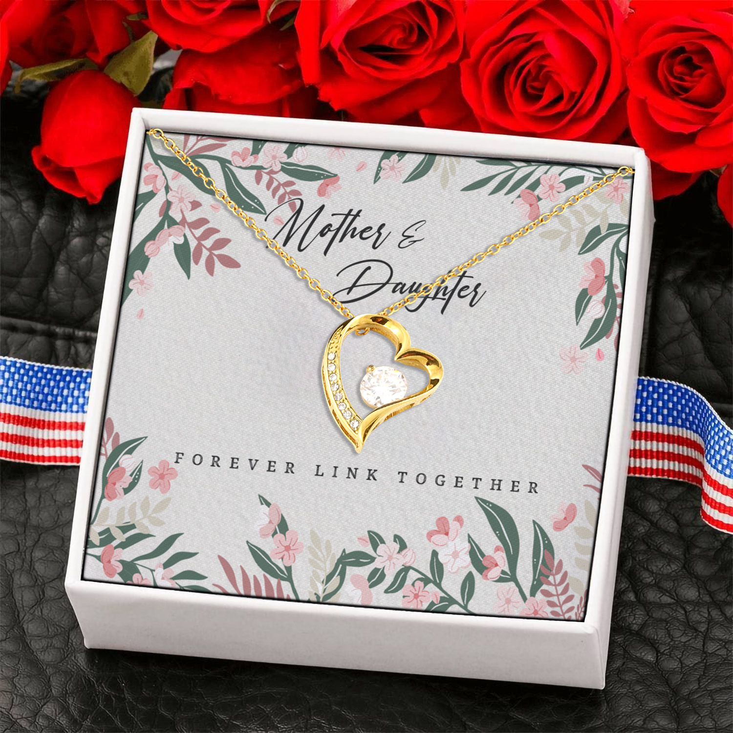 1H. Mother and Daughter1 Forever Love Necklace (Gold) 6