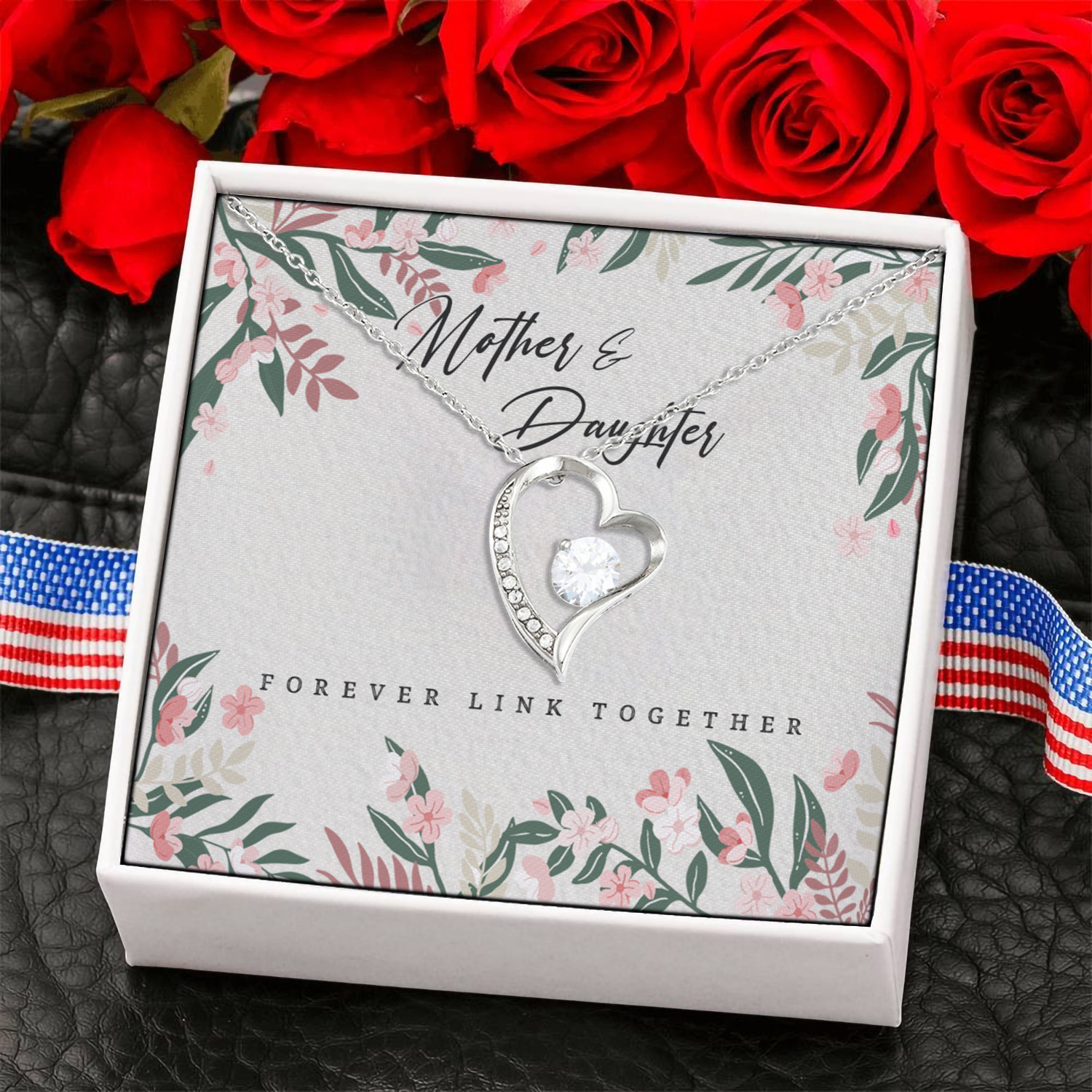1H. Mother and Daughter1 Forever Love Necklace (Silver) 6