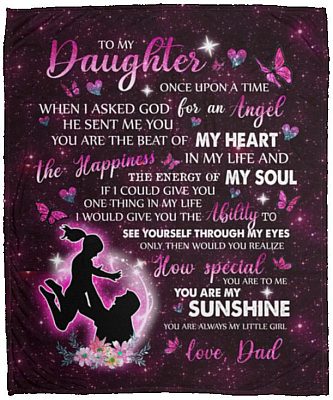 daughter blanket, White, Cozy Plush Fleece Blanket - 50x60