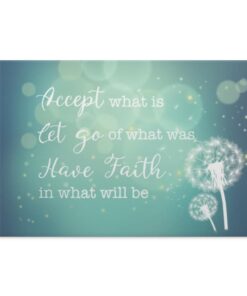 Accept What Is Canvas, White, 0.75'' Framed Canvas