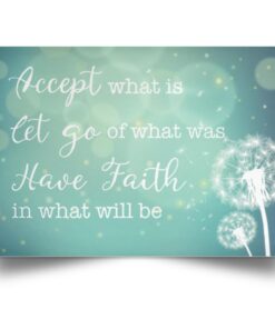 Accept What Is Poster, White, Unframed Poster