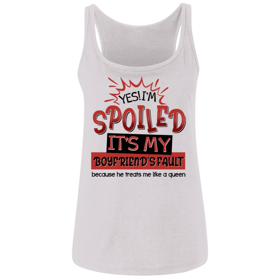 boyfriend, White, Ladies Tank Top