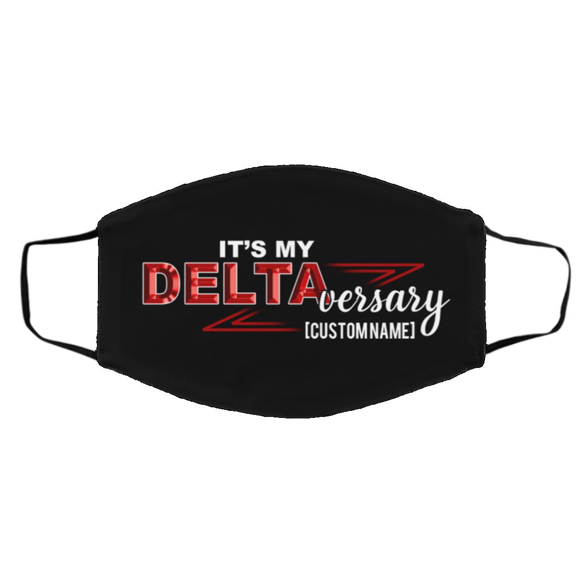 Personalized Mask, White, Cloth Face Cover – Medium/Large
