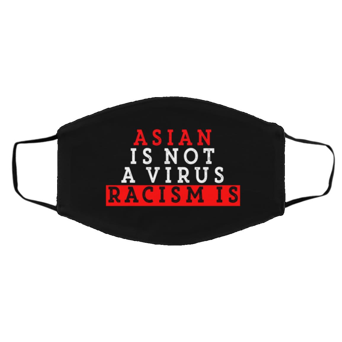 Asian Mask, Black, Cloth Face Cover – Medium/Large