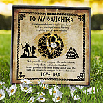 2VT. Viking Dad To My Daughter I Want You To Believe Forever Love Necklace (Gold) 7