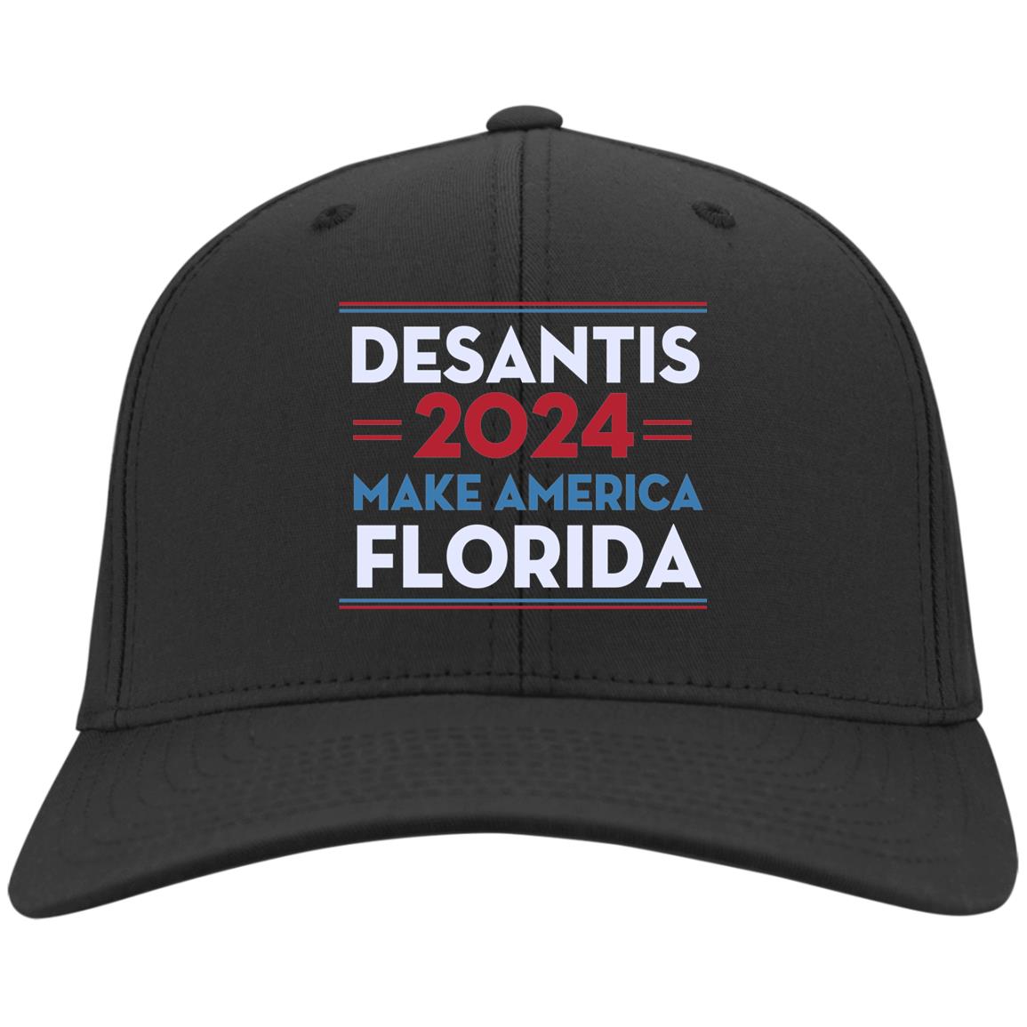 Desantis 2024 Make Ameria Floridawill Cap, Black, Twill Cap
