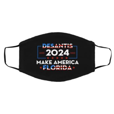 Desantis 2024 Make Ameria Flori Cover, Black, Cloth Face Cover – Medium/Large
